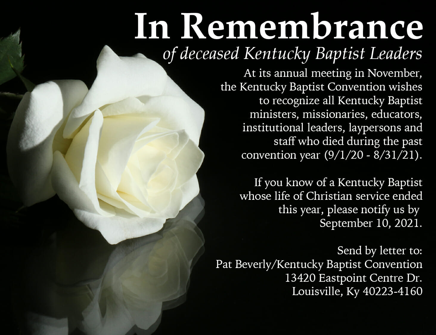 2021 Obituaries - Kentucky Baptist Convention